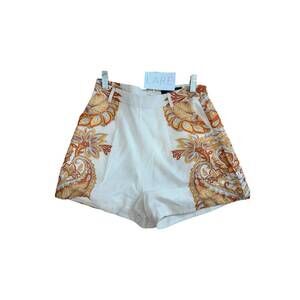 NEW BEULAHSTYLE women's floral shorts in white/orange